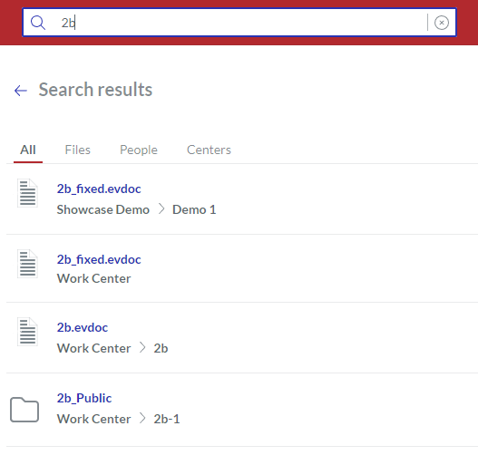 Searching from Search results Page