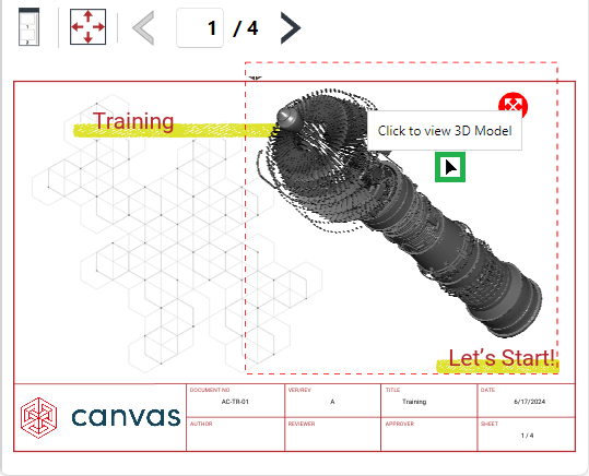 Single-headed Black Arrow Cursor on the Viewer's Canvas