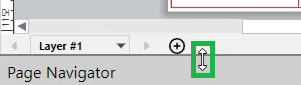 Vertical Two-head Arrow Cursor on Page Navigator Pane