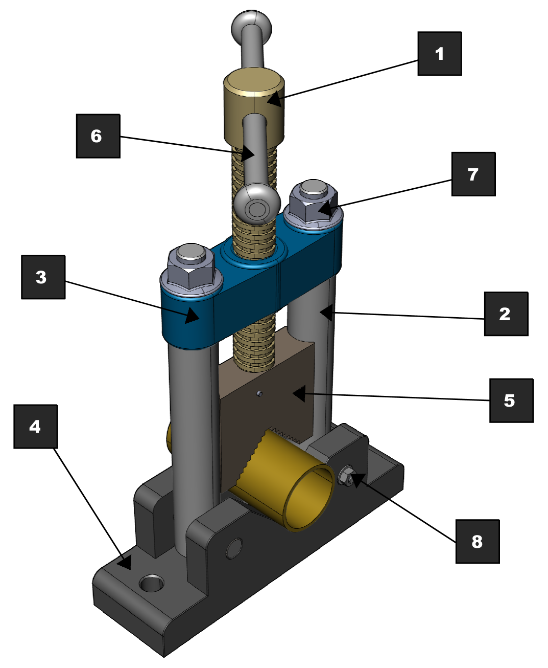 2D Number Annotation example on a 3D model