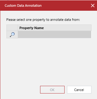Custom Data Annotation Pop-up Dialog Box