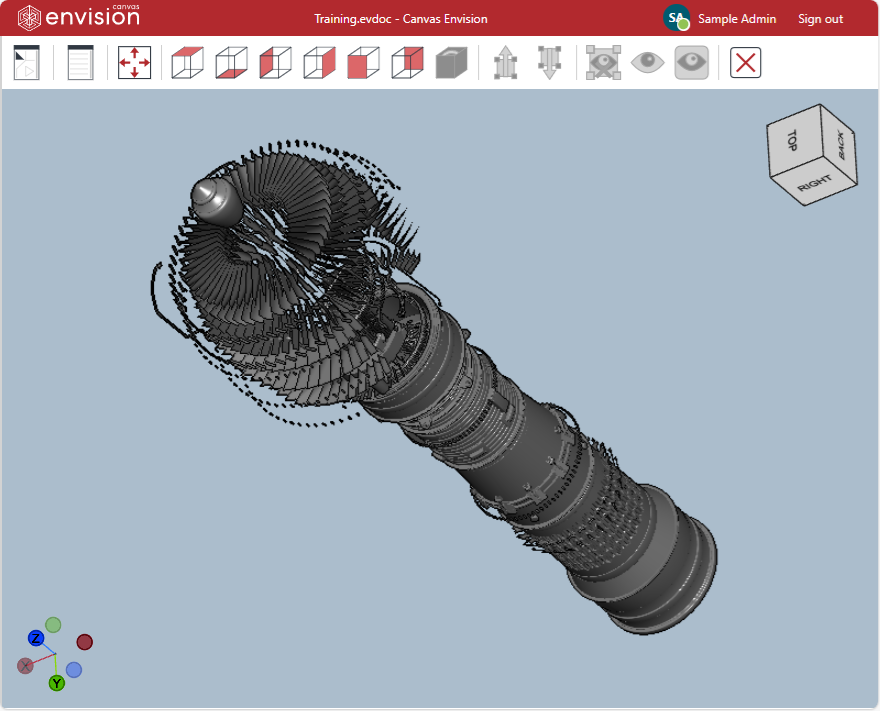 3D model in the full-screen 3D Viewer in the 3D Viewer
