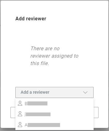 Add a Reviewer Drop-down List of Users
