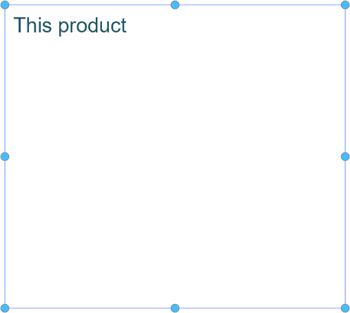 Creating text objects by defining text box size