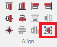Align Bounding Box Button Off in the Align Panel on the Home Ribbon Tab