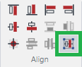 Align Bounding Box Button On in the Align Panel on the Home Ribbon Tab