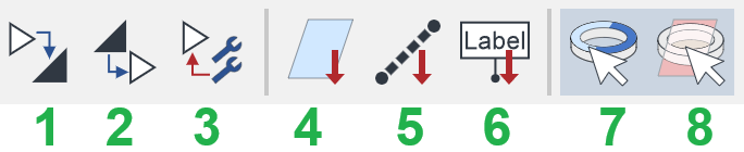 Toolbar of the Assembly Tree pane of the 3D Viewer Toolbar of the Assembly Tree pane of the 3D Viewer