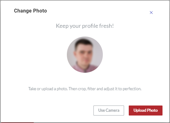 Change Photo Pop-up Dialog for Photo Replacement