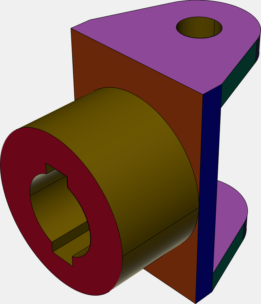 One piece of the part with multi-colors