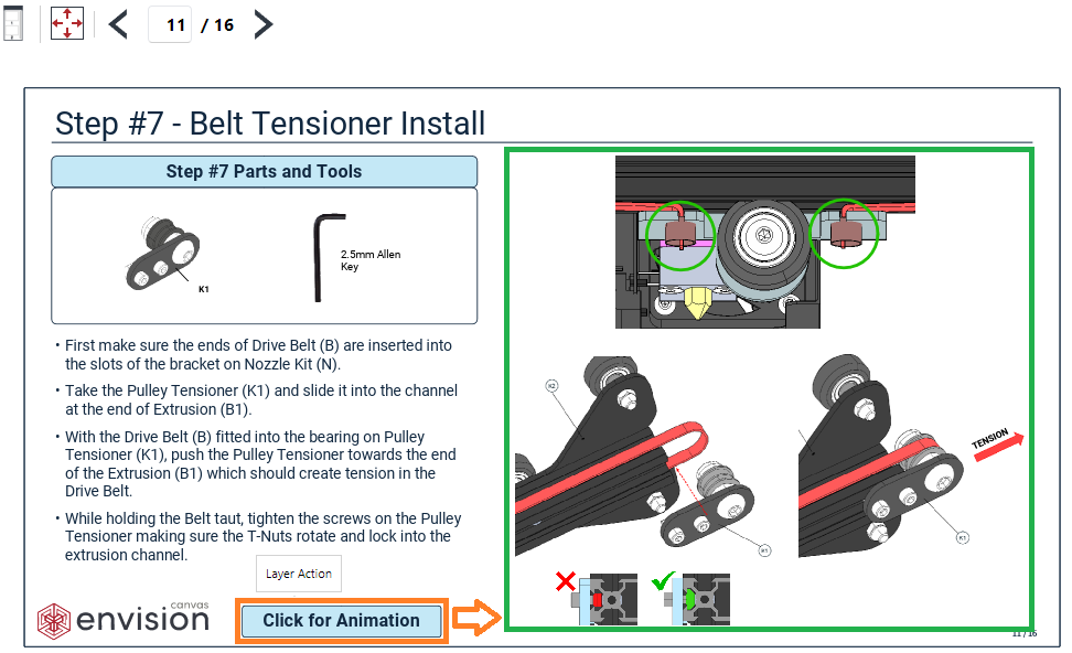 Click for Animation Custom Button with Layer Action on a Page in the Viewer