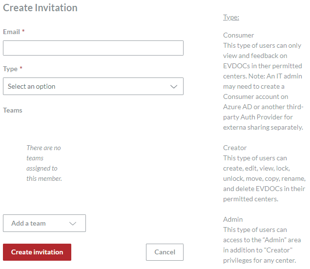 Create Invitation Page