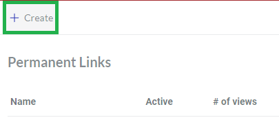 Create Permanent Link content table toolbar button
