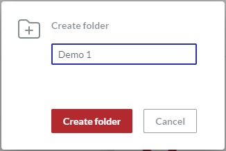 Create Folder Button Active in Create Folder Pop-up Dialog
