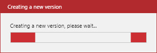 Creating a new version Pop-up Dialog