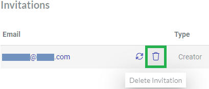 Delete Action Menu Button For Invitation