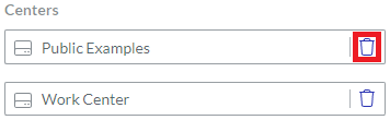 Delete Center Field Button