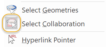 Select Collaboration is on in the Select drop-down list