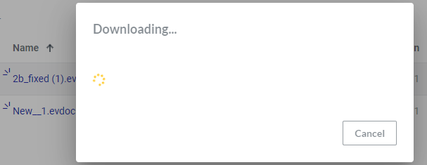 Downloading Pop-up Dialog