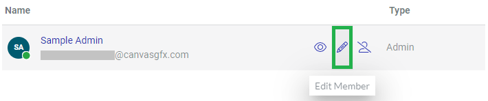 Edit Member Action Menu Button