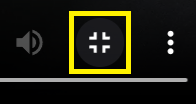 Exit Full Screen Button in the Video Player Embedded in the Viewer