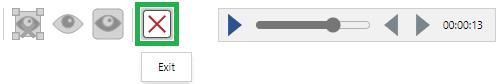Exit button on the On-page 3D Viewer Toolbar in the 3D Viewer