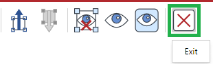 Exit button on the On-page 3D Viewer Toolbar in the 3D Viewer