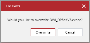File exists Pop-up Dialog