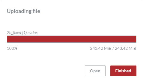 Finished File Uploading