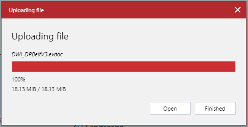 Finished File Uploading