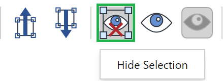 Hide Selection button on the toolbar of the on-page 3D viewer of the Envision Viewer