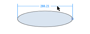 Hover to adjust the dimension position