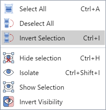 Invert Selection context-sensitive menu command in the on-page 3D viewer of the Envision Viewer
