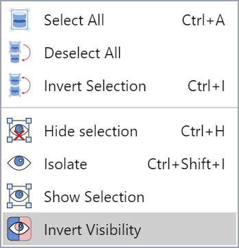 Invert Visibility context-sensitive menu command in the on-page 3D viewer of the Envision Viewer