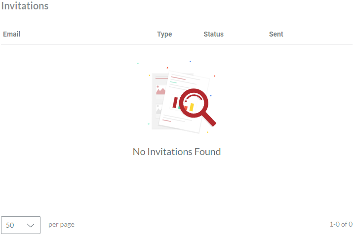 Empty Invitations Page