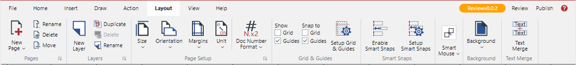 Layout Ribbon Tab
