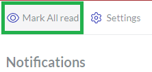 Mark All read Notifications Content Table Toolbar Button
