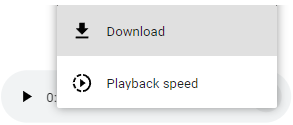 More Options Embedded Audio Player Menu in the Viewer