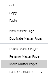 Move Master Pages Command from the Page Context-sensitive Menu