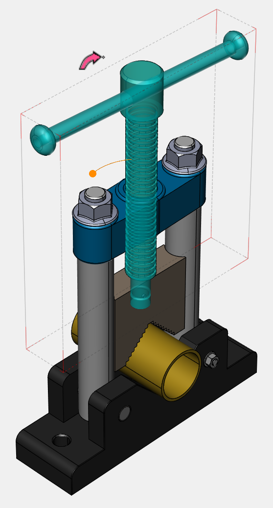 When more than one part is selected, rotation will be based on the world axes.