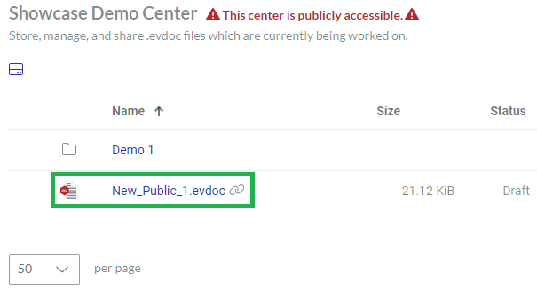 New_Public_1.evdoc in Showcase Demo Center
