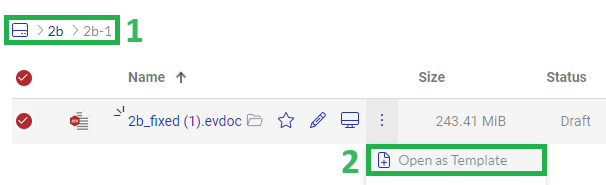 Open as Template File Action Menu Button