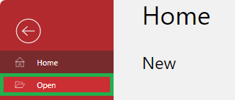 Open Sidebar Button on the Home Screen