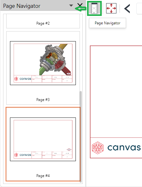 Page Navigator Button on the Viewer's toolbar