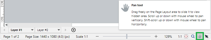 Pan_tool on the Status Bar