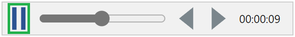 Pause Button in the 3D animation player toolbar embedded in the viewer