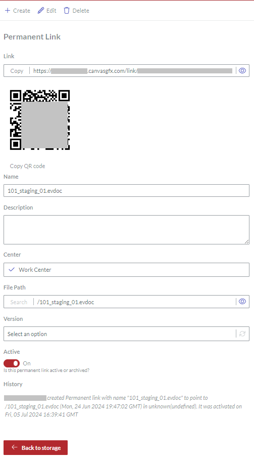 Permanent Link Page