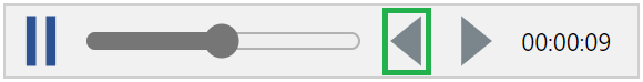Previous Key Button in the 3D animation player toolbar embedded in the viewer