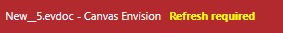 Refresh required Document Save Status Indicator