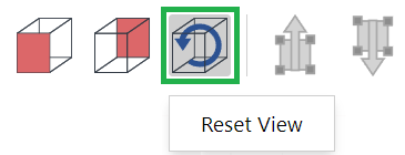 Reset View button on the toolbar of the on-page 3D viewer of the Envision Viewer