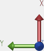 Double-click the X, Y, or Z axis to make that axis toward you